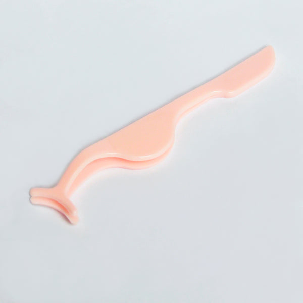 False Eyelash Applicator Tweezer Plastic Pink