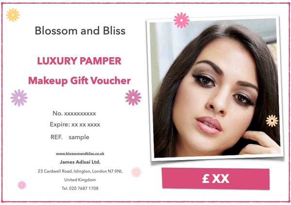 makeup gift vouchers London - Pampering gift voucher London - gift certificates London - gift certificate 